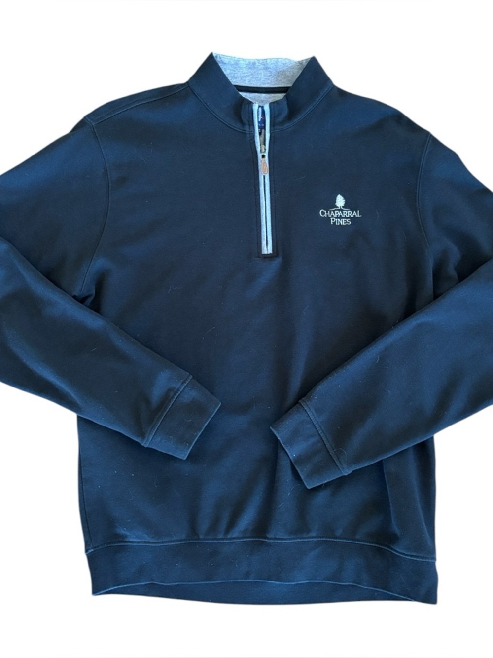 Johnnie-O Sully Black Quarter-Zip Chaparral Pines Pullover Golf Jacket Size M